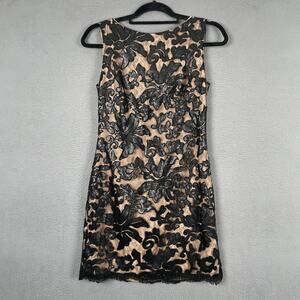 Dress The Population Dress Womens Small Black Lace Sequin Sheath Party Cocktail
